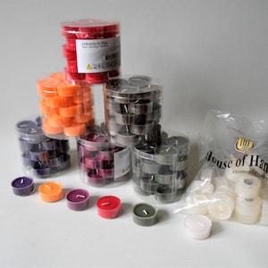 Danish tea lights 20 pieces per color WITHOUT SCENT,