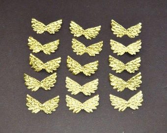 15 angel wings in gold 3.5 cm