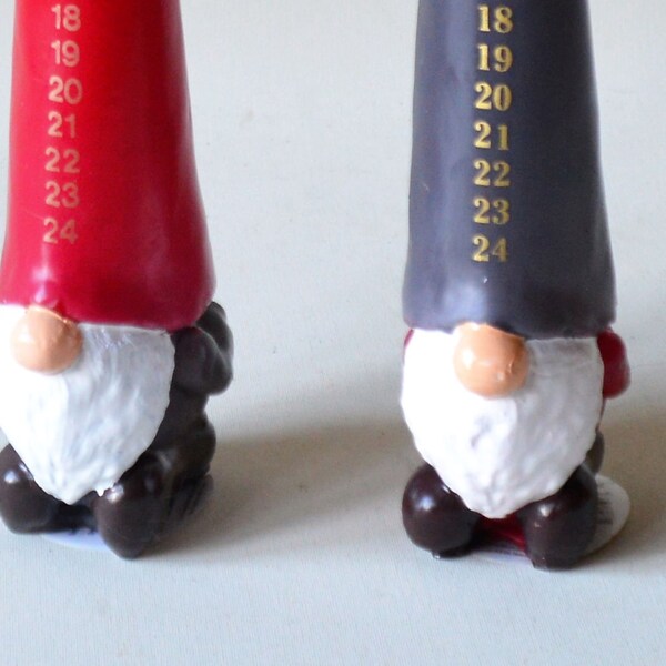 Kalenderkerze 32cm, dänische Kalenderkerze, Kerzen für Advent, Weihnachtsmann Kerze, Kerze mit Zahlen, Adventskalender, Weihnachtskerze,