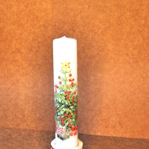 Danish calendar candle, candles with numbers, candle with fir tree, calendar candles, Advent calendar,