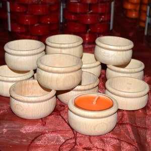 4 wooden candlesticks for tea lights, beechwood candlesticks, Advent wreath candlesticks, candlesticks for tea lights, make your own Advent wreath