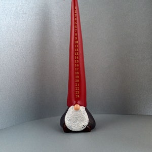 1 calendar candle 33 cm, Advent candles, candles for Advent, Santa Claus candle, candle with numbers, Advent calendar, Christmas candles, Advent