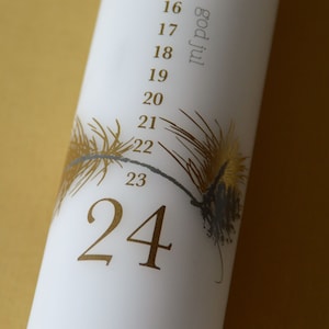 1 Danish calendar candle, Advent candles, Christmas candles, calendar candles, Advent calendar, Advent candle,