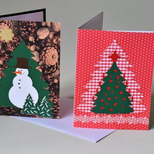 1 cartoline di Natale fatte a mano, cartoline di Natale danesi, cartoline di Natale con albero di Natale, cartoline per Natale