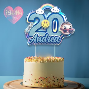 Party Pack, topper de pastel personalizado con diseño de Reggaeton - J Balvin