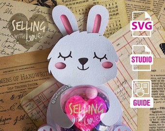 Bunny Candy Ornament Cut File: SVG, .STUDIO