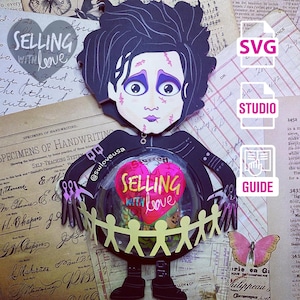Cut file / Cute Edward Scissorhands / Scary Movie / Kerstmis Xmas / Lovely / Jongen of Meisje / El joven manos de tijera cricut SVG
