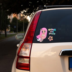 Mañana Sera Bonito / Bichota Season car vehicle window decal-Mañana Sera Bonito car window vinyl decal-Karol G Waterproof
