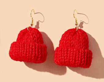 Christmas Hat Drop Earrings