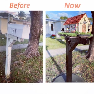 Unique Custom house Mailbox!! put the details you want!! home mailbox / Correo / hermosa Casita para decorar tu correo