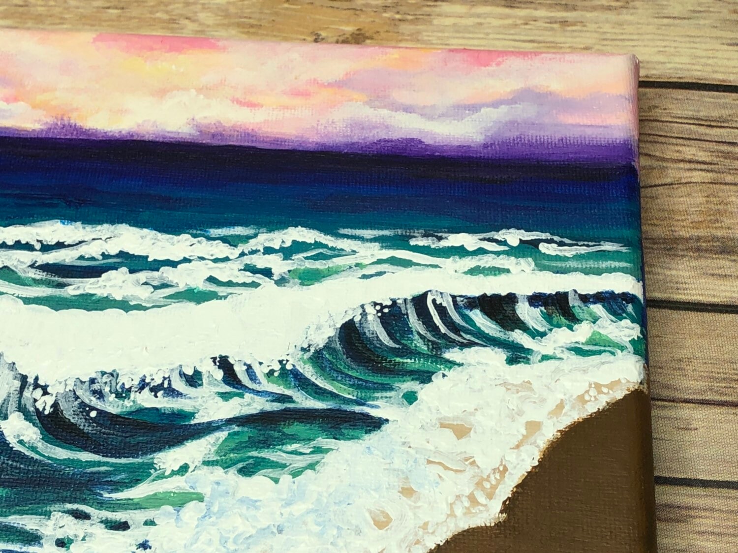 Original Painting Beach Decor on Canvas | Etsy