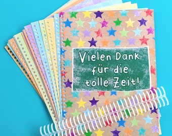 Geschenk Lehrerin, Lehrer, Abschied Grundschule, Abschiedsgeschenk Schule, Kindergarten, Erinnerungsbuch Schüler, Geschenk Erzieherin danke