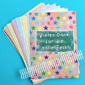 Geschenk Lehrerin, Lehrer, Abschied Grundschule, Abschiedsgeschenk Schule, Kindergarten, Erinnerungsbuch Schüler, Geschenk Erzieherin danke Bild 1