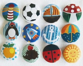 Buttons (Set) | kleine Geschenke für Kinder, Mitgebsel Tütchen, Gastgeschenk Kindergeburtstag, Adventskalender Kindergarten Grundschule