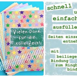 Geschenk Lehrerin, Lehrer, Abschied Grundschule, Abschiedsgeschenk Schule, Kindergarten, Erinnerungsbuch Schüler, Geschenk Erzieherin danke Bild 2