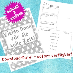 Geschenk Lehrer, Lehrerin | Abschied Schule Geschenk | Abschiedsgeschenk Grundschule - digitaler Download zum Ausdrucken | Downloadatei