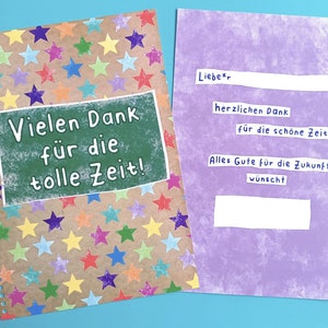 Geschenk Lehrerin, Lehrer, Abschied Grundschule, Abschiedsgeschenk Schule, Kindergarten, Erinnerungsbuch Schüler, Geschenk Erzieherin danke Bild 6