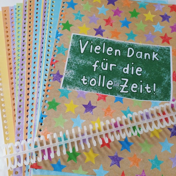 Geschenk Lehrerin, Lehrer, Abschied Grundschule, Abschiedsgeschenk Schule, Kindergarten, Erinnerungsbuch Schüler, Geschenk Erzieherin danke