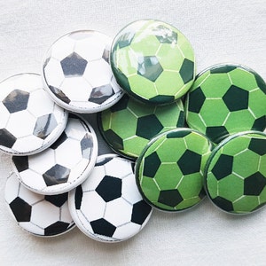 Buttons (Set) Fußball | kleine Geschenke für Kinder, Kindergeburtstag, Mitgebsel Tütchen, Kindergeburtstag Gastgeschenk | Motto: Fussball