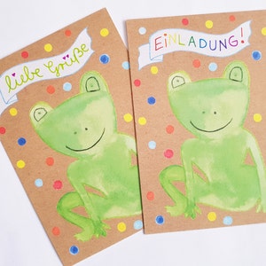 Einladung Kindergeburtstag Einladungskarte für Jungen und Mädchen Karte zum selbst Beschriften Postkarte mit Spruch Bild 2