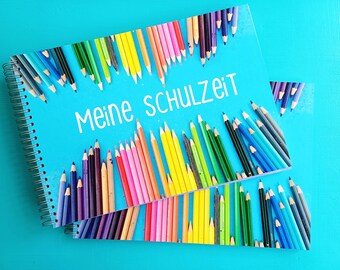 Schulkind 2024 | tolles Geschenk zum Schulbeginn | Meine Schulzeit - alle Klassenfotos in einem Album! Erinnerungsalbum Kindheit und Jugend