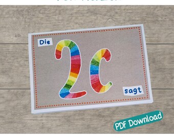 Karte Rente Lehrerin | Abschiedskarte Ruhestand Lehrer | Verabschiedung Lehrerin & Lehrer |  PDF Druckvorlage | Sofort Download Ausdrucken