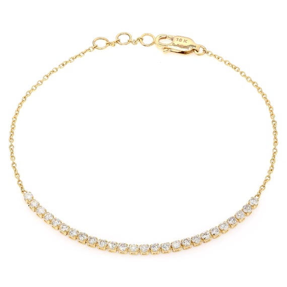 Real Diamond Tennis Interlocking Carat Diamond Bolo Bracelet