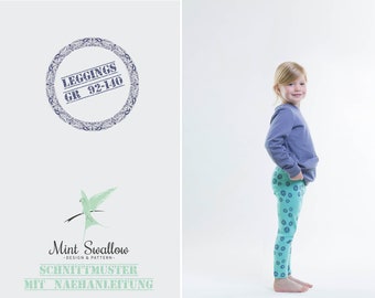 Leggings - Schnittmuster mit Nähanleitung Größe 92-140 unisex