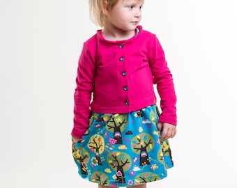 Conjunto de patrones de costura PDF: vestido + chaqueta con instrucciones de costura talla 92-140