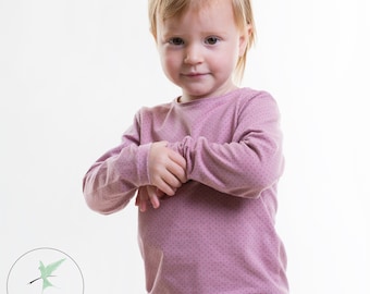 Patrón de costura de sudadera en PDF y e-book con instrucciones de costura para niños en las tallas 92-140