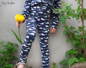 Leggings PDF - patrón de costura con instrucciones de costura tamaño 92-140 unisex