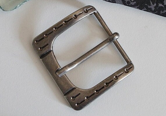 1 Belt Buckle 35 Mm Silver Colored Buckle Belt Clasp Old Etsy
