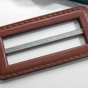 Vintage Lederschnalle 60mm braun Leder Gürtelschnalle Schnalle Retro Gürtelschließe, SchnallenARTen, ART. 204
