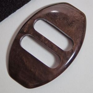 Vintage belt buckle 27 mm brown oval 20s 30s 40s old belt buckle plastic Bakelite Galalith, SchnallenARTen, ART. 929