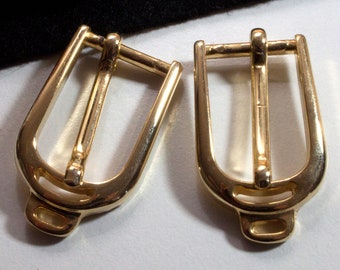 2 buckles 16 mm, small buckles, shoe buckle, clasp, gold color, buckle types