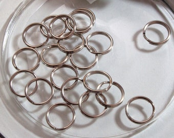 20 Schlüsselringe 12mm, Ringe, Schmuckzubehör, SchnallenARTen