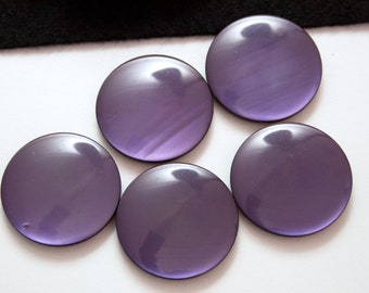5 large vintage buttons 30 mm purple, coat buttons, simple, plastic buttons, large buttons, buckle types