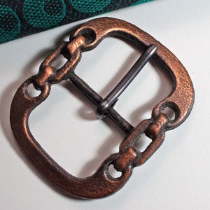 Vintage Gürtelschnalle 40mm Schnalle kupferfarben Metall Mittelalter Schnalle Gürtelschließe, SchnallenARTen, ART. 769