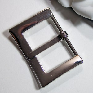 Gürtelschnalle 30mm silberfarben Metall mit Dorn schlichte Gürtelschließe Vintage Schnalle, SchnallenARTen, ART. 136
