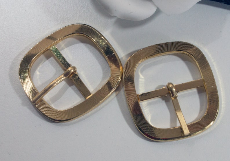 2 vintage belt buckles, 25 mm, buckles, retro, 50s, 60s, 70s, old belt buckle, buckle types image 1