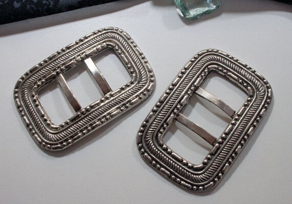 2 Buckles 17 Mm Silver Colored Costume Buckles Shoe Buckles Etsy
