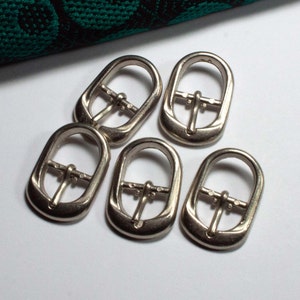 5 Schnallen 12mm Riemchenschnallen silberfarben Schuhschnalle kleine Schnallen Verschluss Ambandschließe, SchnallenARTen, ART. 336