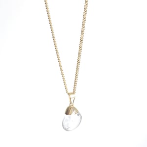 Rock crystal necklace gold-plated image 1