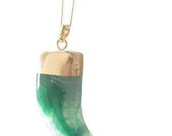 Collier d’agate verte