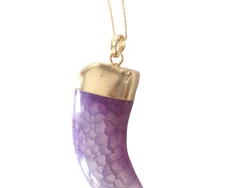 Collier d’agate violet