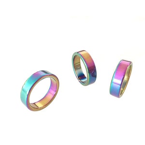 Anillo de hematites Arco iris Anillo de piedras preciosas Arco iris imagen 3