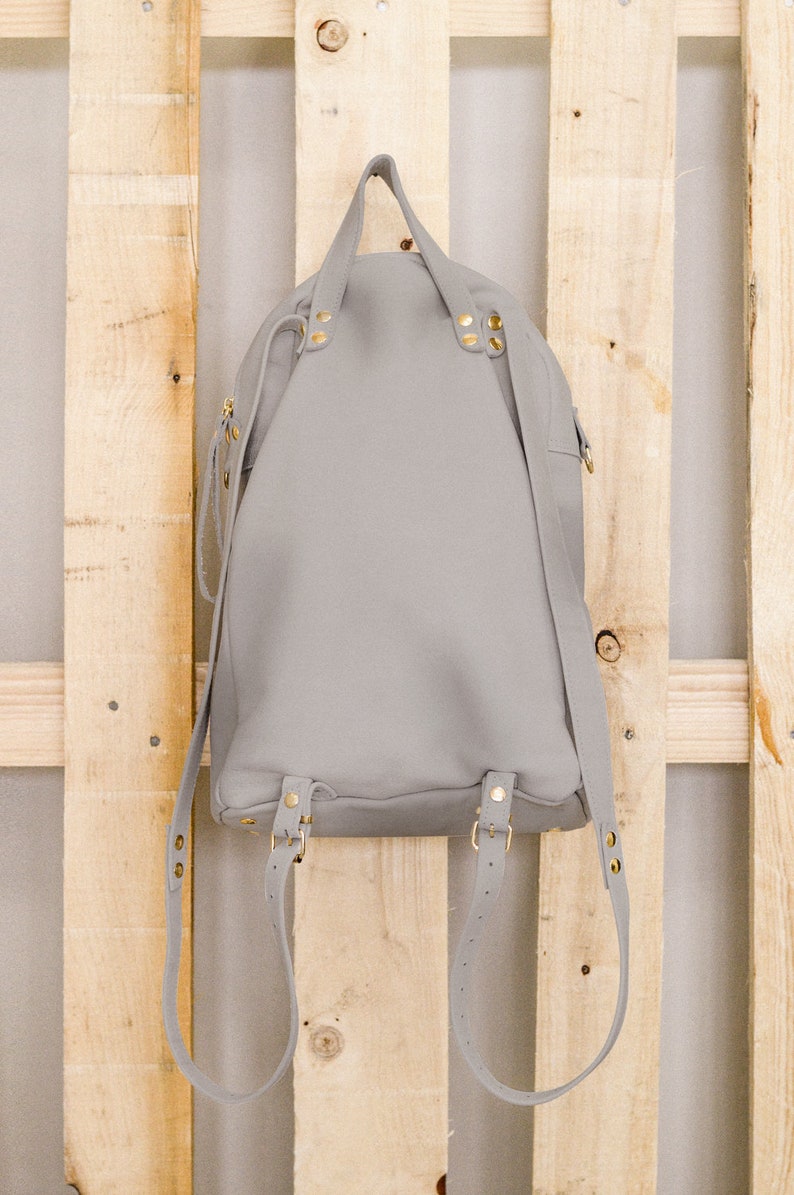 Italian handmade leather backpack