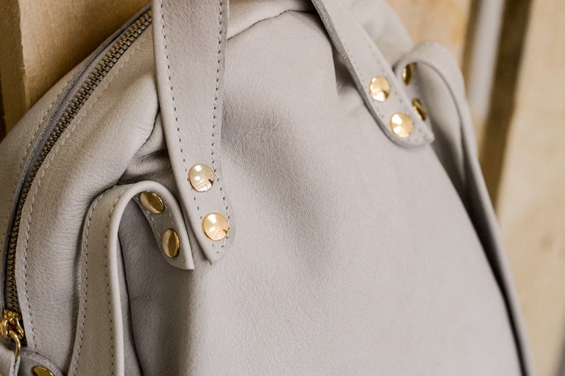 Italian handmade leather backpack