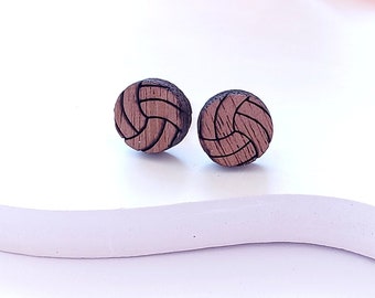 Ohrstecker Ball Volleyball Handball Holz Ohrringe Stecker