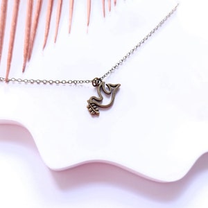 Chain Dove Bird Peace Dove Pendant vintage antique bronze